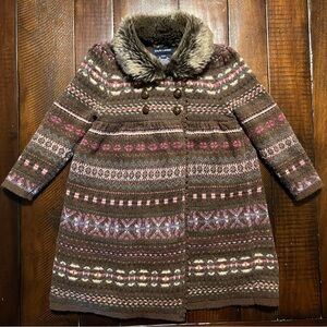 Ralph Lauren gilrs knit coat size 3